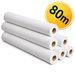 ROTOLO CARTA LETTINO LENZUOLINO - 2 VELI in pura cellulosa - 80mxh.60cm